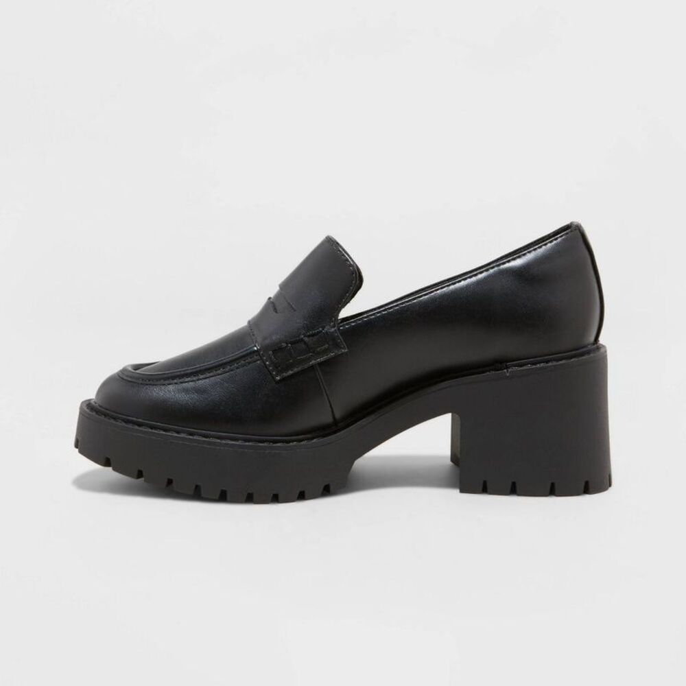 Universal Thread -  Women's Chunky Block High Heel Sl Black - Picture 2 of 4